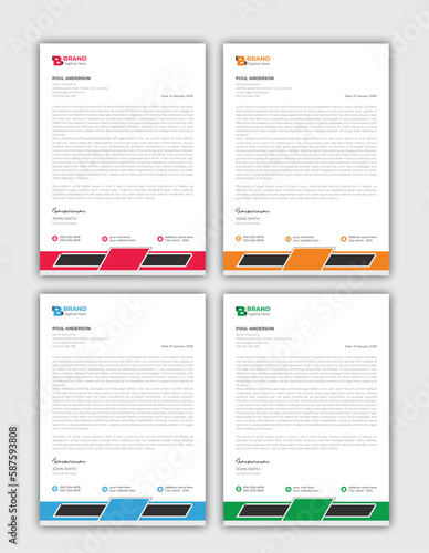 Vector professional business letterhead template design