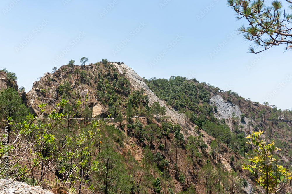 landscape with blue sky