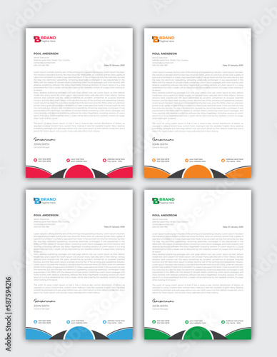 Vector professional business letterhead template design