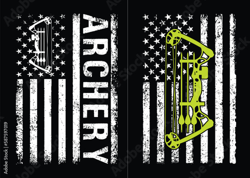 USA Flag Archery Design