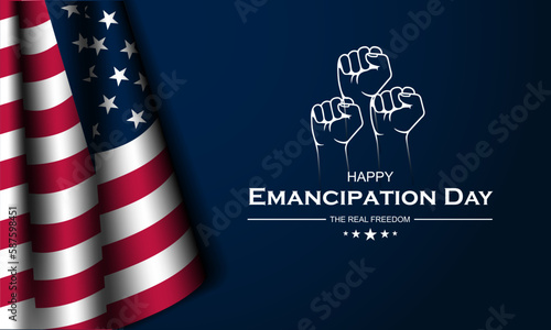 Emancipation Day background vector illustration 