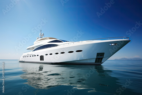 Luxury yacht. Generative AI.  © Robert