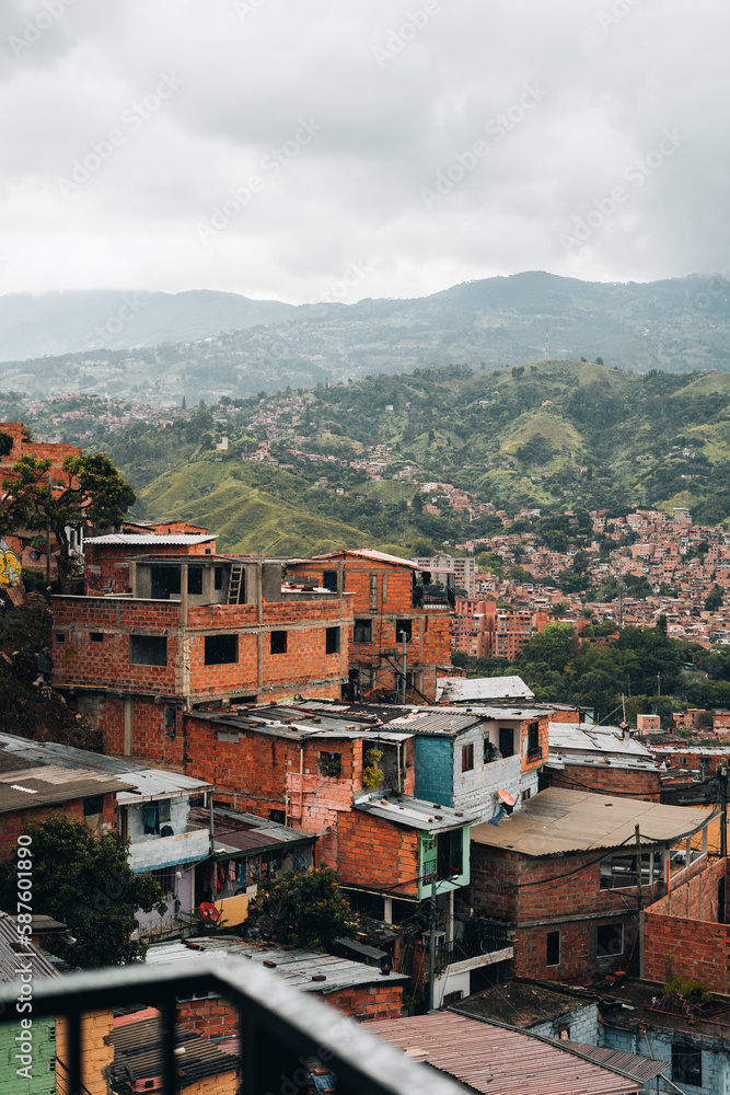 Photos in the streets of Comuna 13 Neighbourhood in Medellin, Colombia 