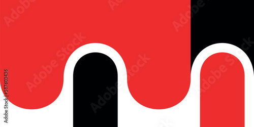 abstraction of black and red paint on the wall, vector stains