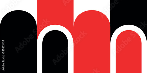 abstraction of black and red paint on the wall, vector stains