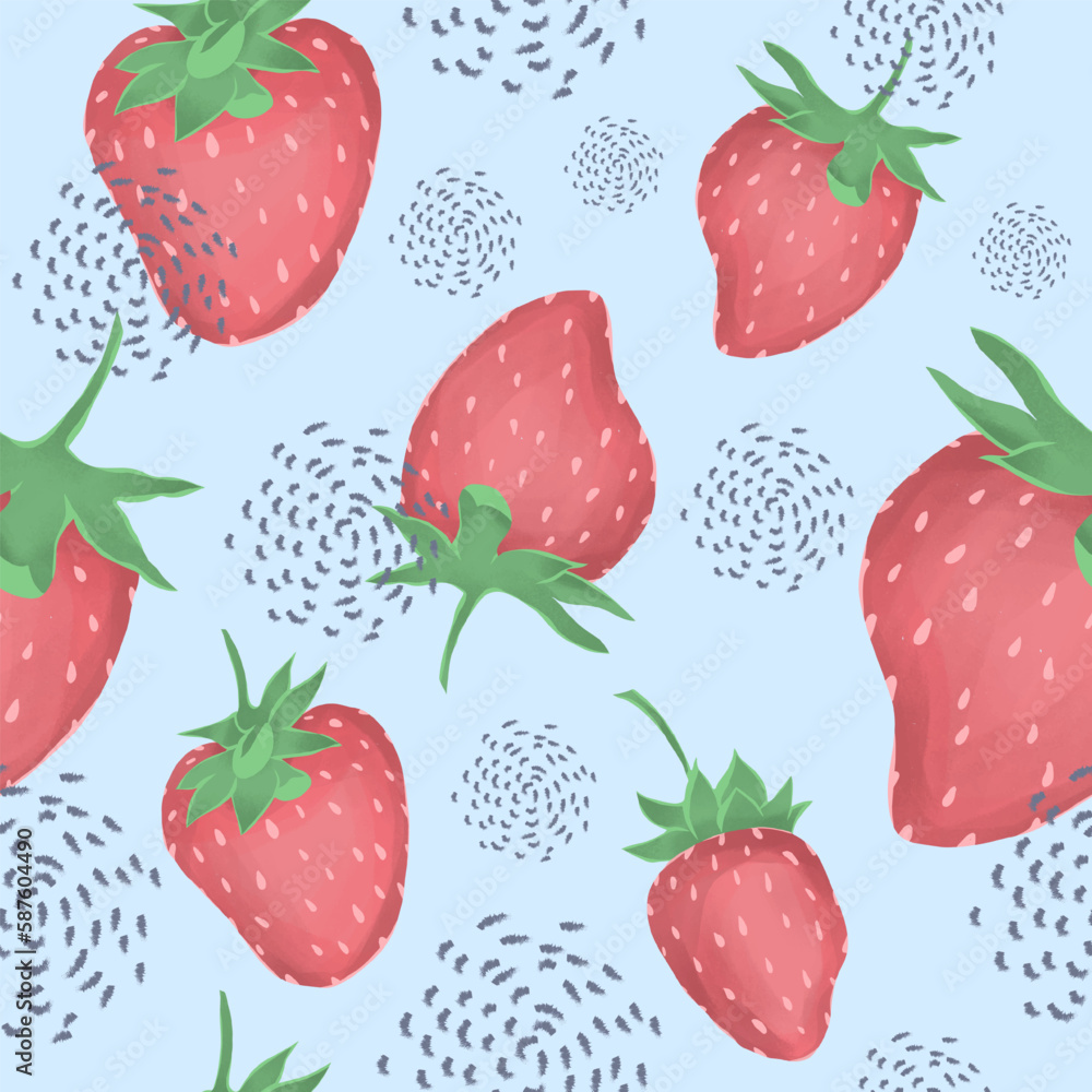 strawberry fruits seamless pattern. fruits background. strawberry fruits seamless pattern. fruits background.
