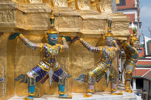 Photography Demon guardian inside the Grand Palace in Bangkok