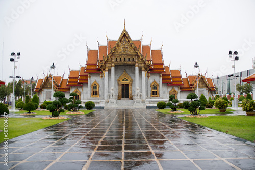Photography Wat Benchamabophit Dusitwanaram or Marble Temple in Bangkok
