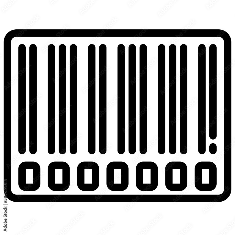 Barcode outline icon