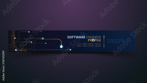 technical banner design for software engineer