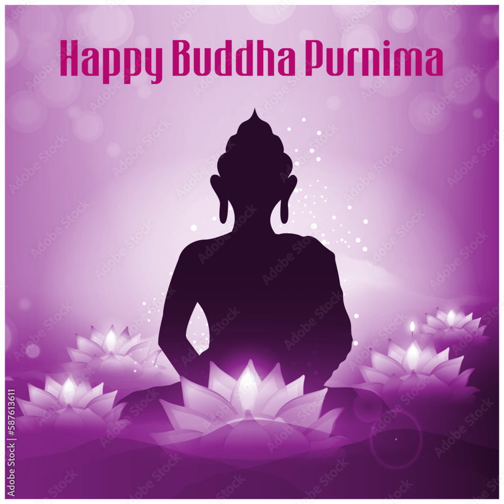 illustration of Buddha Purnima And Vesak illustration of Buddha Purnima And Vesak