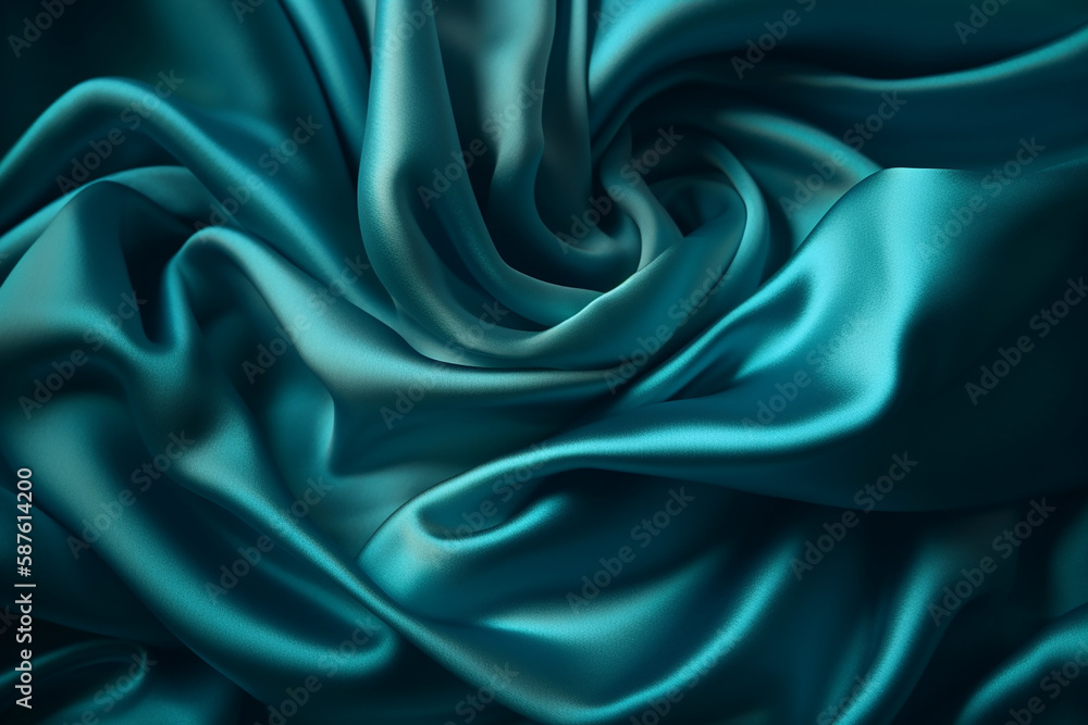 Fototapeta premium Fondo de textura de tela de seda arrugada. AI generative