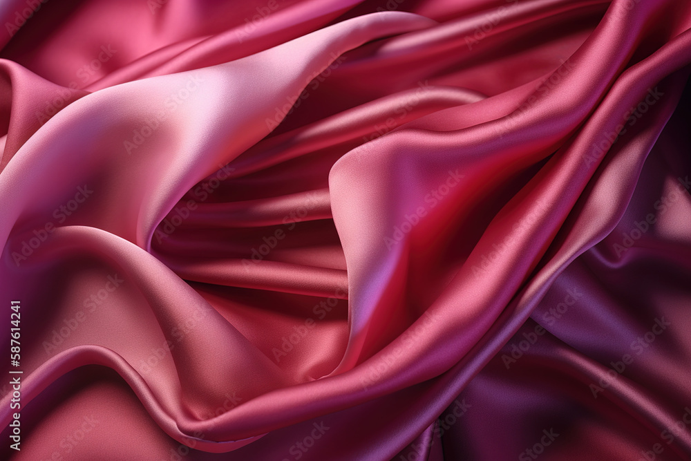 Obraz premium Fondo de textura de tela de seda arrugada. AI generative