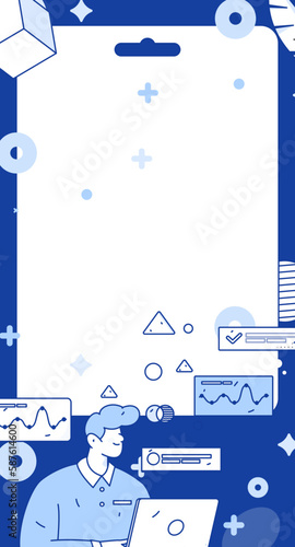 Business People Flat Vector Concept Operation Hand Drawn Illustration
