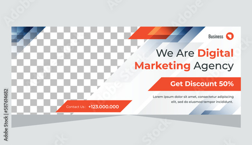 Modern banner business marketing template design