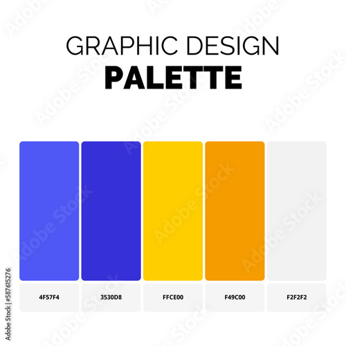 Simple and modern color palette feature trendy tones and hex codes, making it easy to create a design