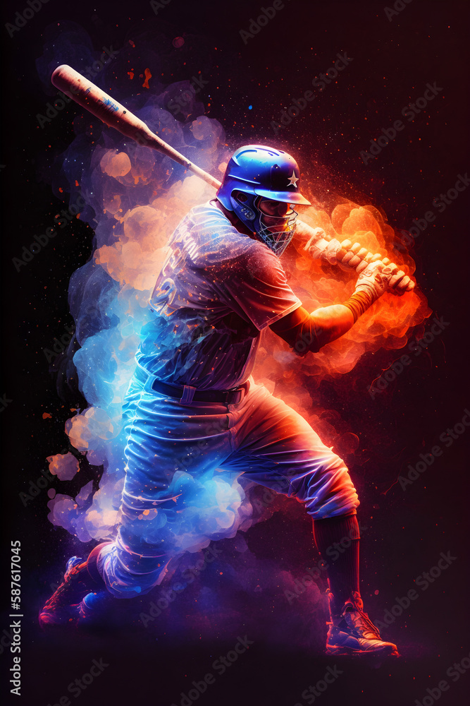 _Credible_homerun_baseball_sports_full_artistic_dramatic_glowing_