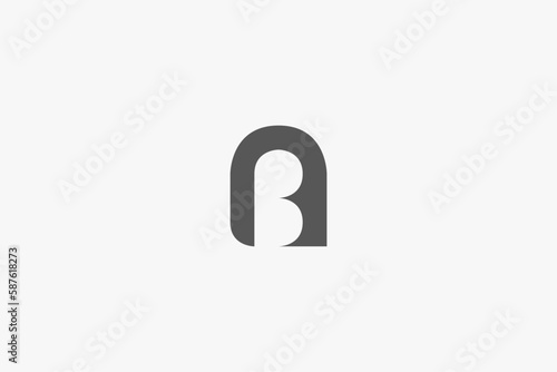 Illustration vector graphic of letter B negative space