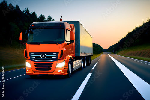 Wallpaper Mural Truck on the road Torontodigital.ca