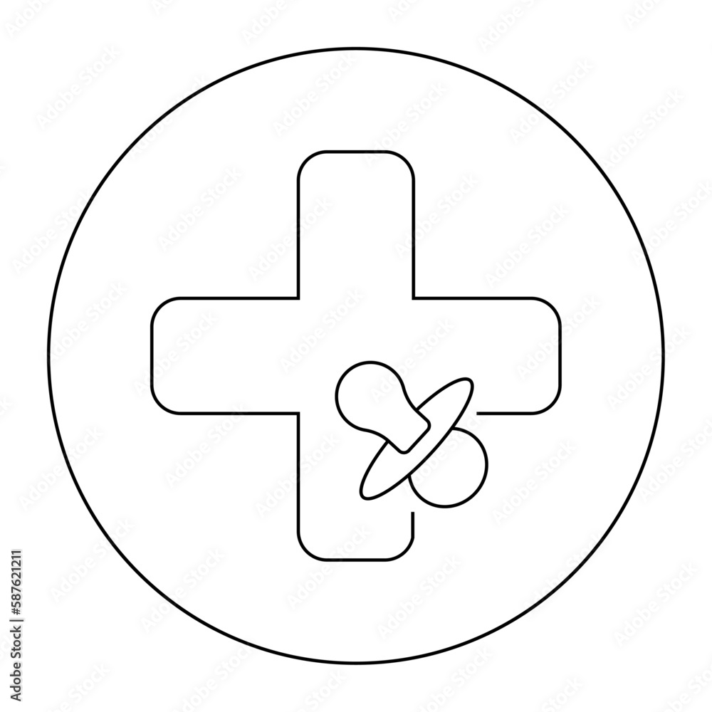 Linear vector icon of pedator. Linear vector icon of pedator.