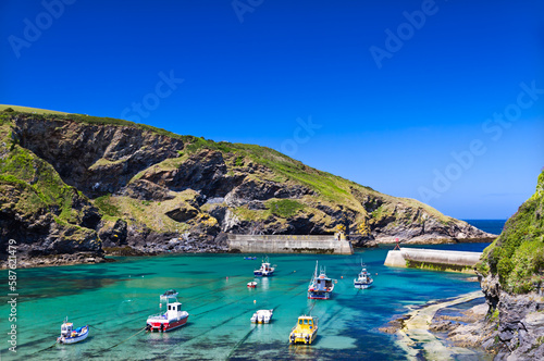 Harbour in fishing village Port Isaac, Cornwall, England