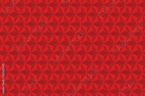 Illustration of Striking Red Background Patterned with A Row of Geometric Shapes. Ideal for Adding Visual Interest to Digital and Print Projects with A Bold and Modern Aesthetic.
