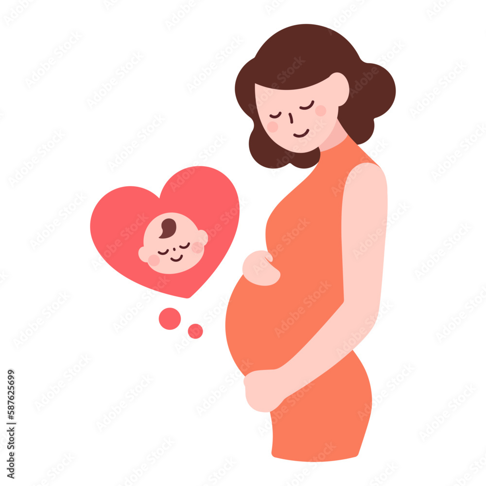 出産が待ち遠しい妊婦さん 赤ちゃん 出産が待ち遠しい妊婦さん 赤ちゃん