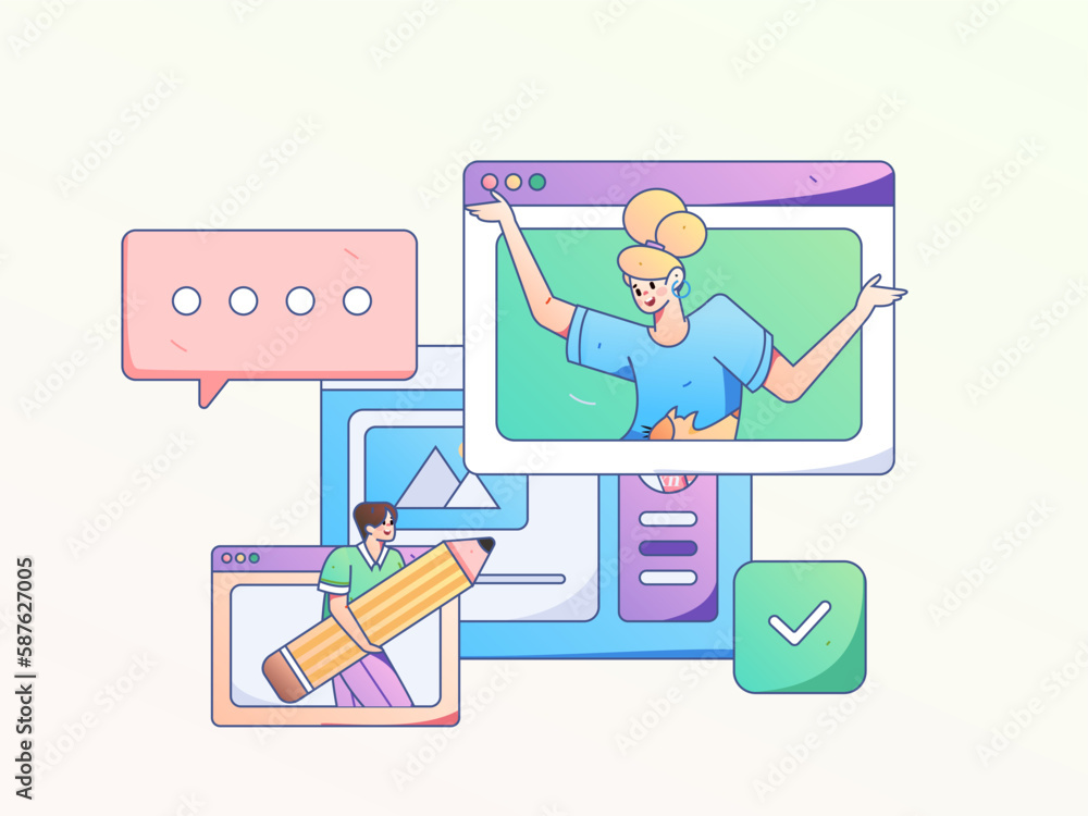 Business People Flat Vector Concept Operation Hand Drawn Illustration
Business People Flat Vector Concept Operation Hand Drawn Illustration