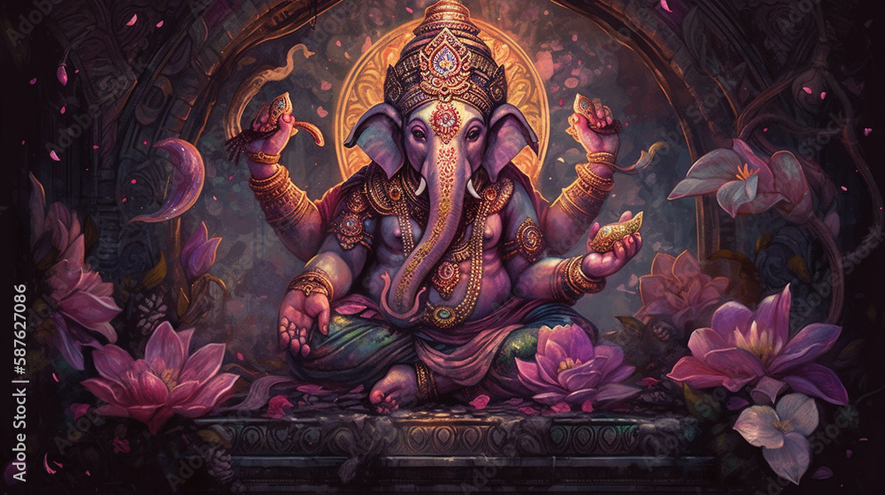 Fototapeta premium ガネーシャ, ganesha, พระคุณเชษฐา, गणेश (ganesha), アジア