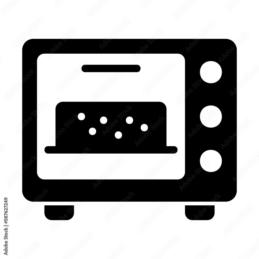 oven glyph style icon oven glyph style icon