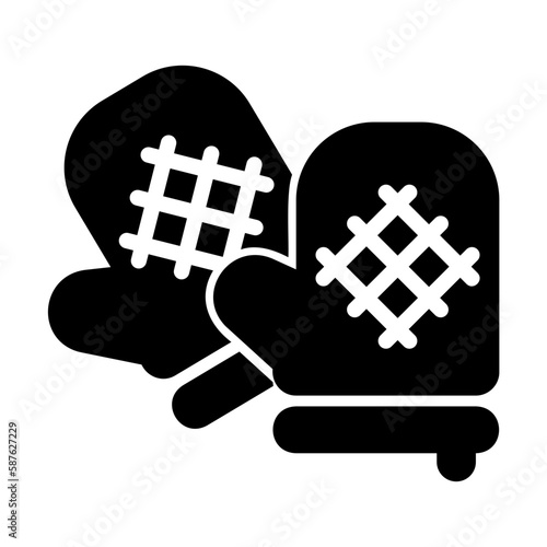 oven glove glyph style icon