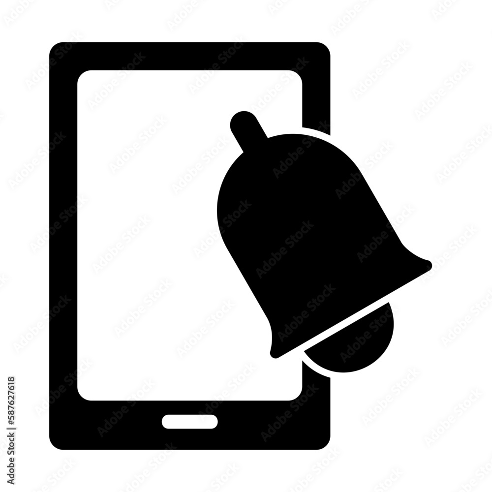 Obraz premium notification glyph style icon