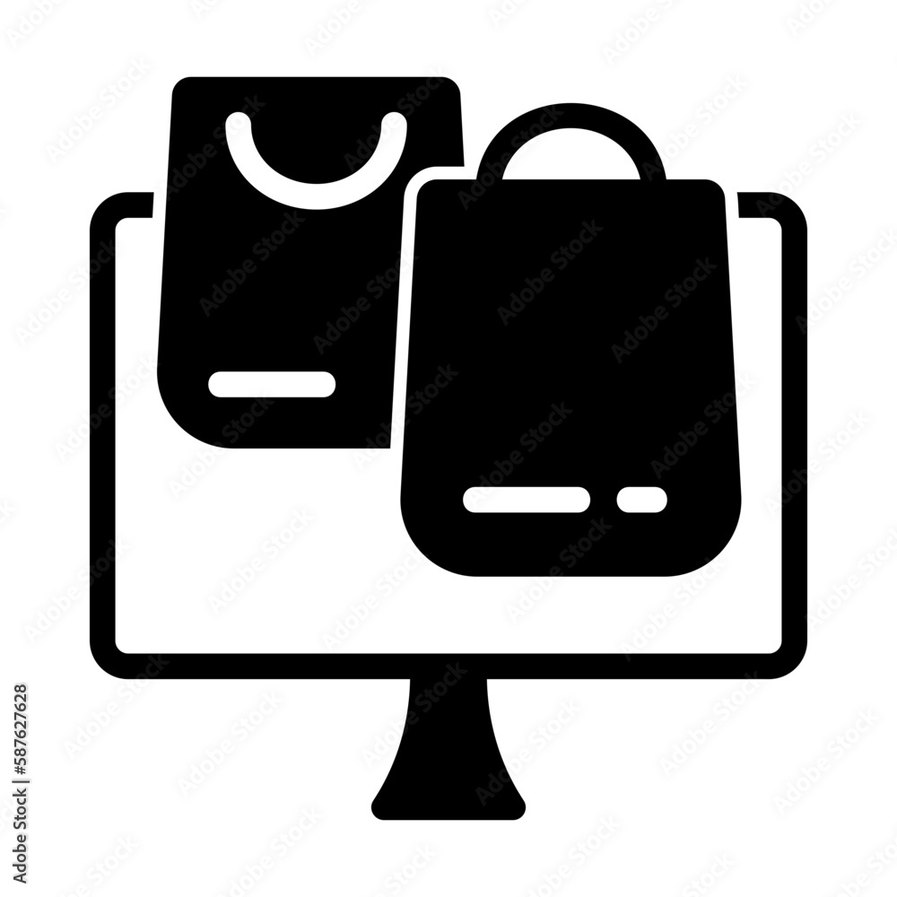 online shop glyph style icon online shop glyph style icon