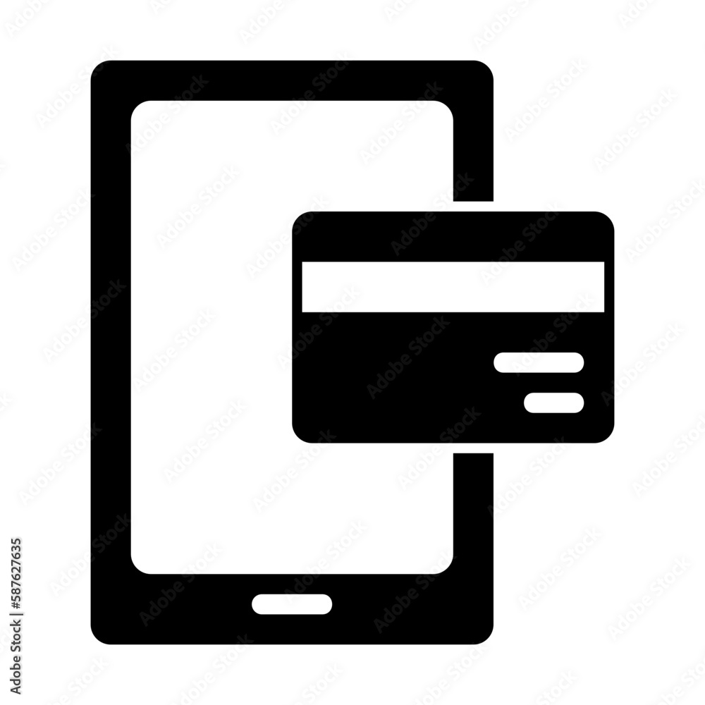 payment card glyph style icon payment card glyph style icon
