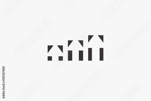 Illustration vector graphic of arrow growth finance. Good for icon, symbol or logo