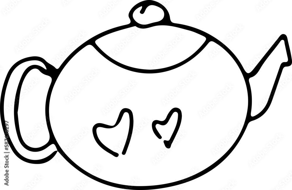 Obraz premium doodle tea