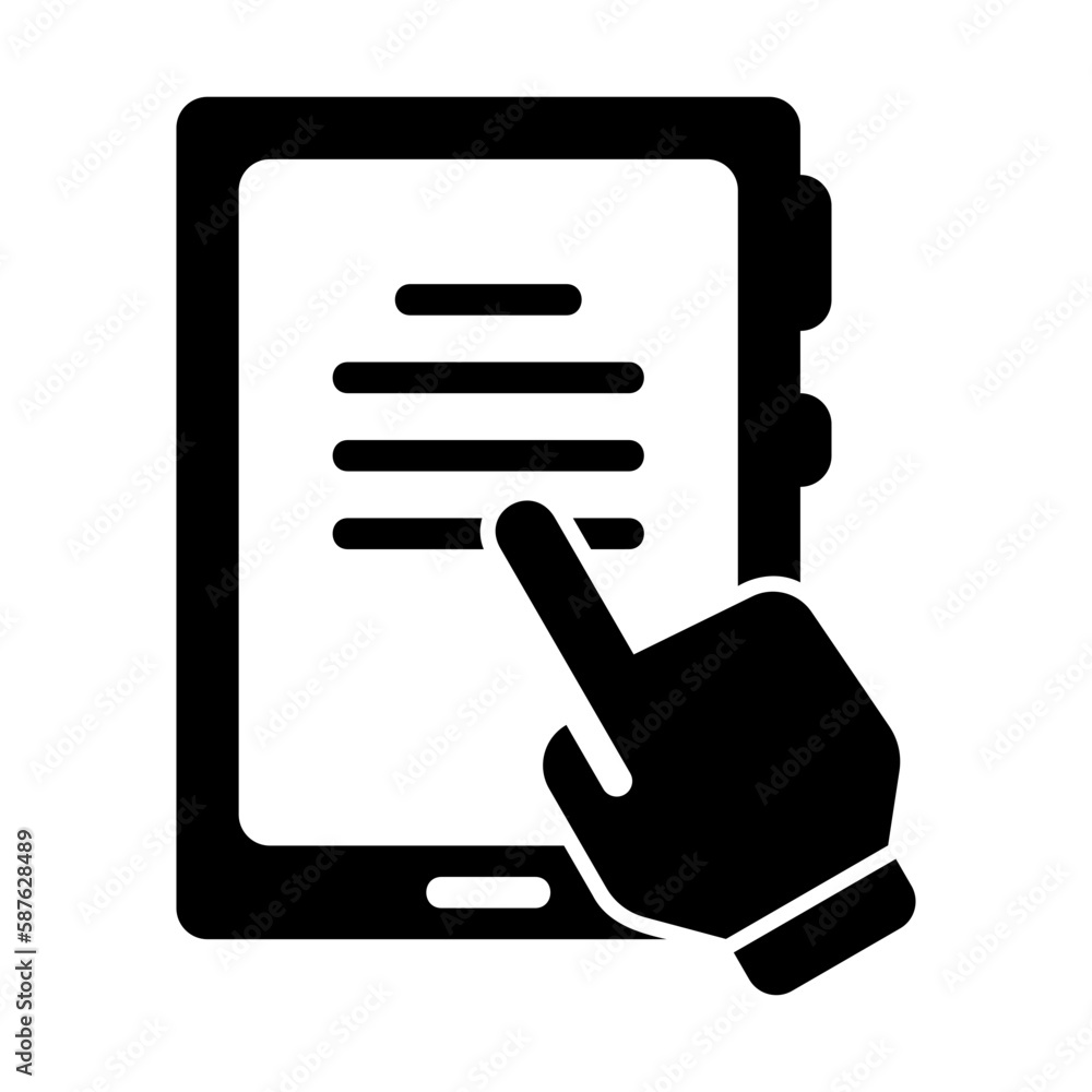 mobile learning glyph style icon mobile learning glyph style icon