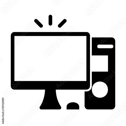 computer glyph style icon