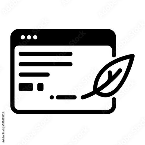 copywriting glyph style icon