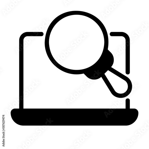 search engine glyph style icon