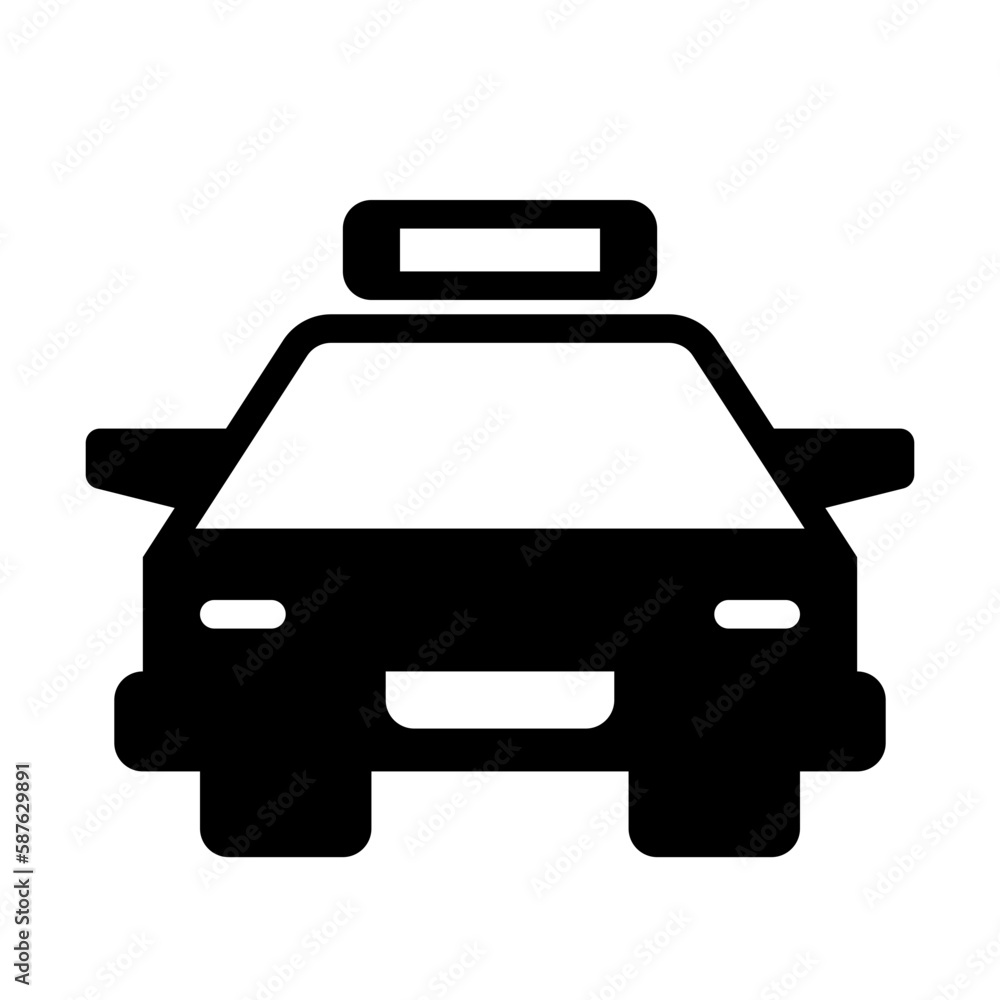 taxi glyph style icon taxi glyph style icon
