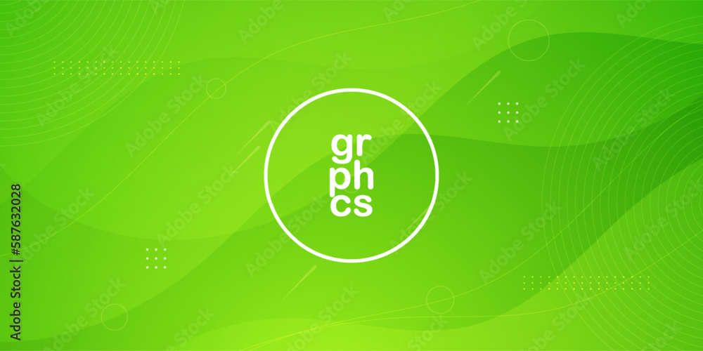 Bright green abstract background with wavy shapes.colorful green design. Simple and modern concept. Eps10 vector