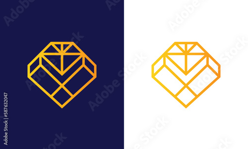 Letter v diamond Logo © Hamsyfr