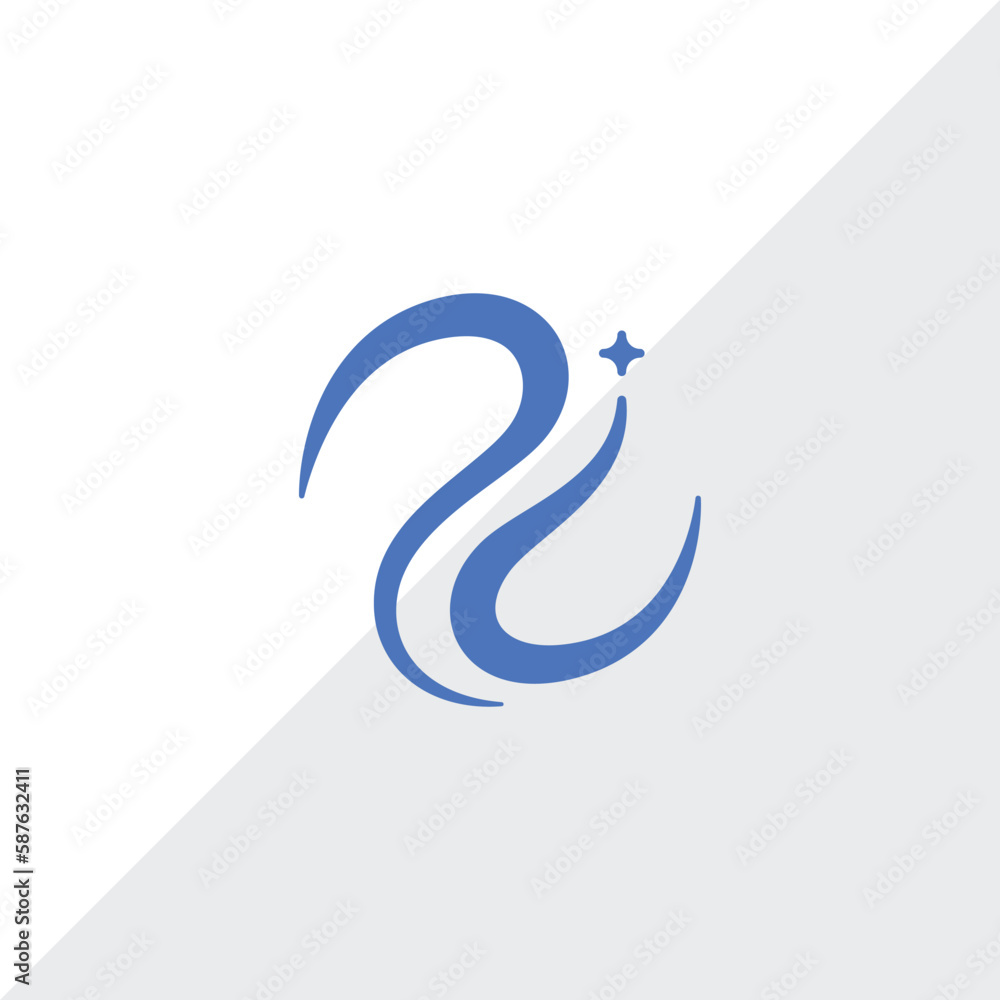 Obraz premium Letter P and I luxury abstract Logo