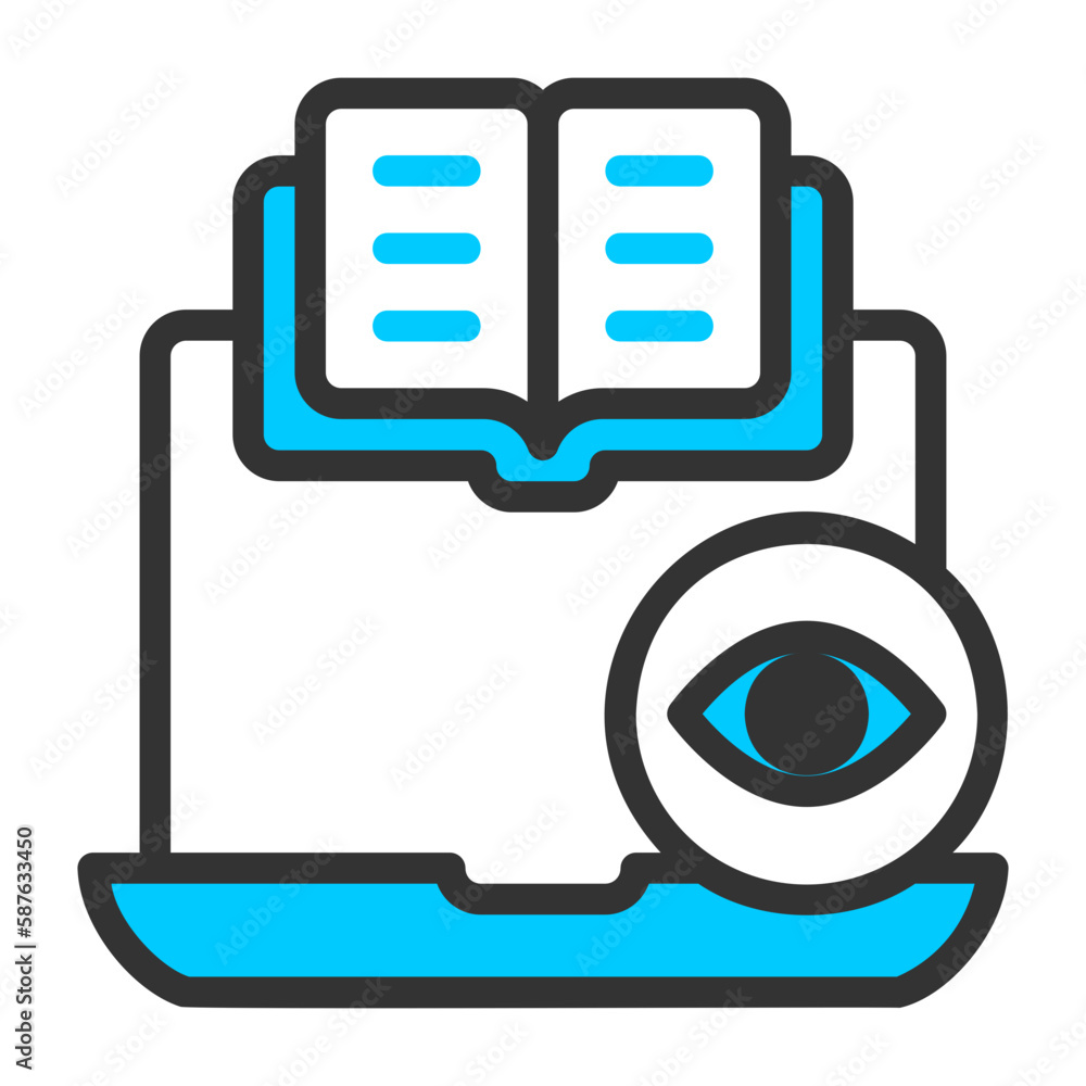 ebook filled outline colored icon ebook filled outline colored icon