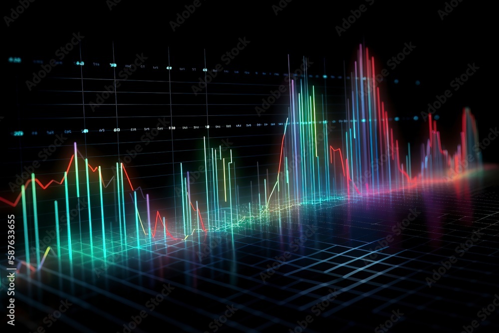 Big data analysis report on 3D effects.AI technology generated image Big data analysis report on 3D effects.AI technology generated image