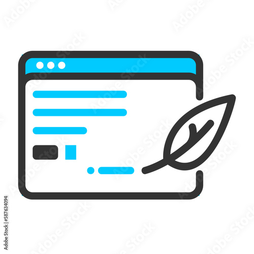 copywriting filled outline colored icon