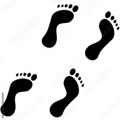 foot prints silhouette