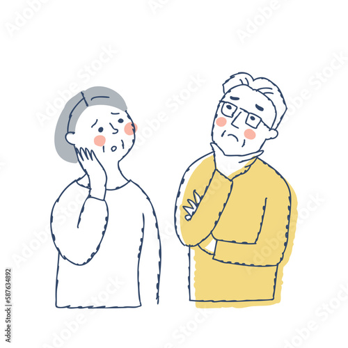 困っているシニア夫婦
