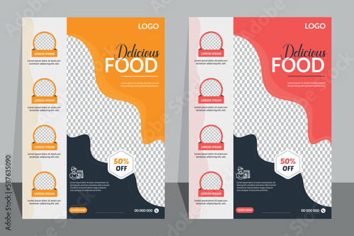 Food Flyer Template design, restaurant food flyer, fast food template vector illustration.